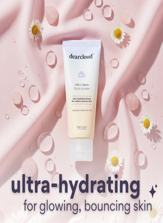 dearcloud Vita-C Aqua Face Cream – Face Moisturizer with Vitamin C, Squalane Oil for Face, Hyaluronic Acid Serum Hydration – Moisturizer for Women and Men (2.7 fl oz) - Image 4